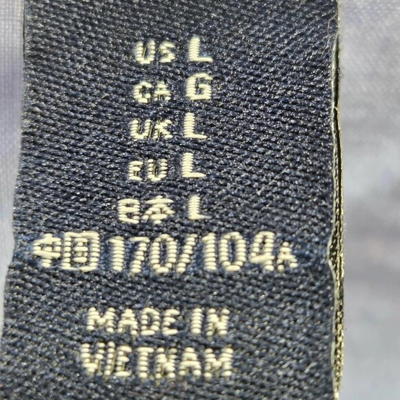 GAP Blue Notched V Neck Long Sleeve Cotton Blend Pullover Top Size Large - Picture 6 of 9